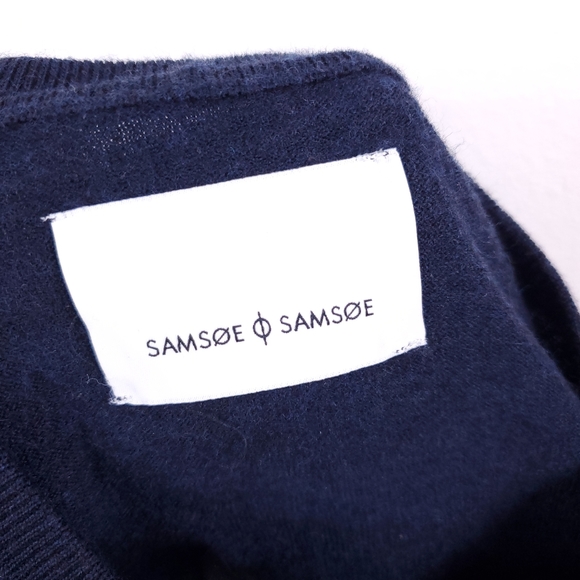 Samsoe Samsoe Total Eclipse Melange Navy Wool Sweater - Picture 7 of 7